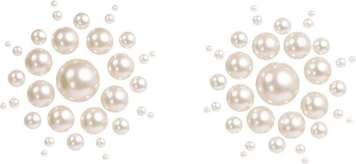 Leg Avenue Isla Pearl Nipple Stickers - White