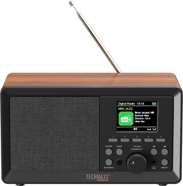 Produktbild Technaxx Retro DAB+ Radio: Digitalradio mit Bluetooth, Wecker, USB, AUX & Fernbedienung (DAB+, FM, Bluetooth)
