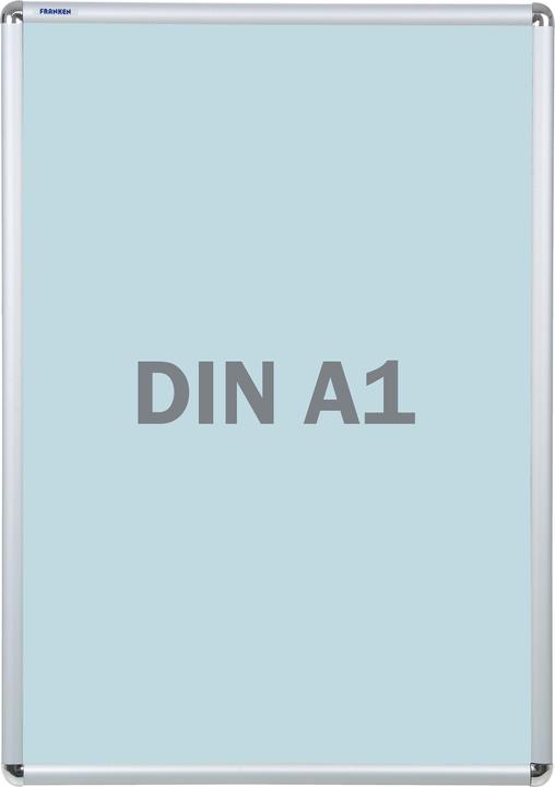 Immagine prodotto Franken Cornice per poster DIN A1, profilo 25 mm cornice a scatto in alluminio anodizzato argento, angoli (A1)