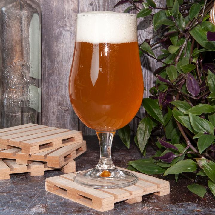 Produktbild Out of the blue Naturfarbene Holz-Untersetzer in Paletten-Form, 4 Stück, ca. 10 x 4cm