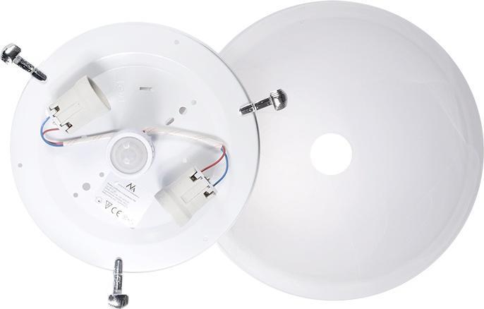 Produktbild Maclean – MCE22 – Deckensensor Pir Infrarotlampe 2x40w E27 weiss (E27)