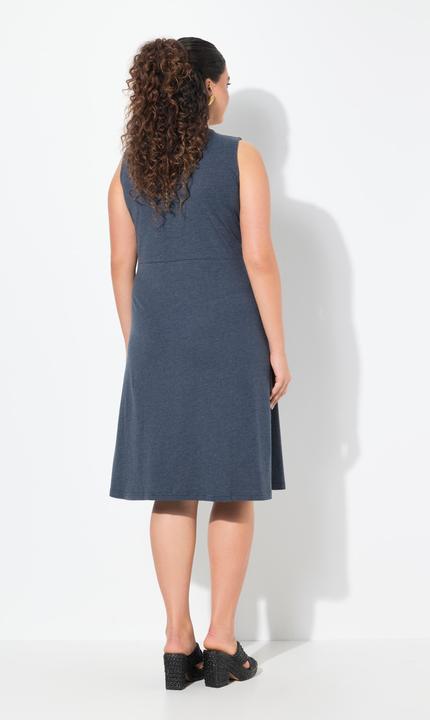 Image du produit Ulla Popken Robe en jersey sans manches, décolleté rond, coupe évasée (46, 48)