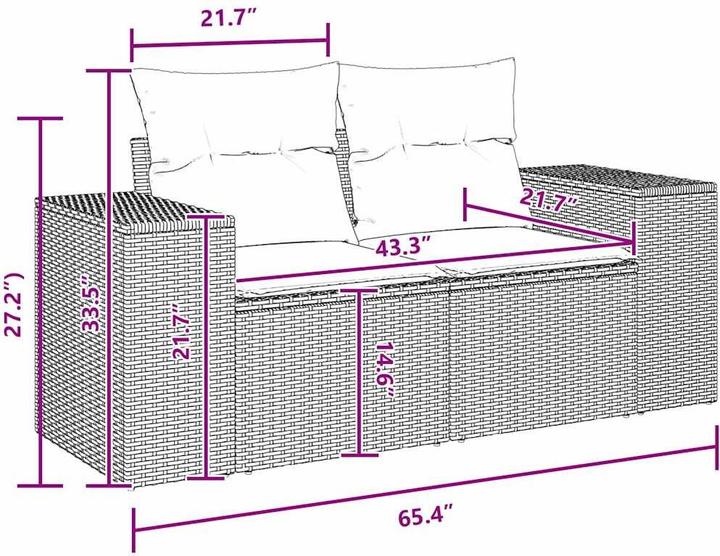 Actual product image vidaXL Garden sofa set