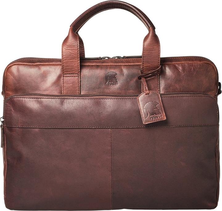 Actual product image Pylos59 Laptoptas / Werktas - - 17 inch - Leer - Buff Oily - Cognac (17")