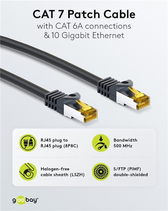 Productafbeelding Goobay Netwerkkabel (S/FTP, CAT7, 7.50 m)
