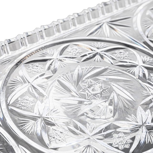 Actual product image Axentia Iris Cake Plate, Crystal Optics 29x17cm