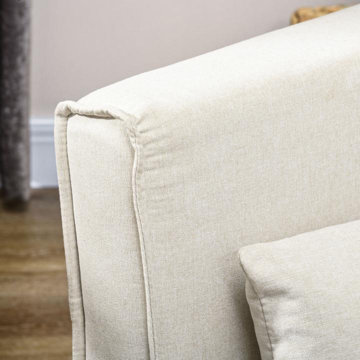 Immagine prodotto Homcom Schlafsessel Polyester, Stahl Cremeweiss