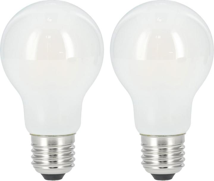 Image du produit Xavax Filament LED, E27, 806lm remplace 60W, ampoule à incandescence, mat, blanc chaud, 2 pièces (E27, 806 lm, 2x)