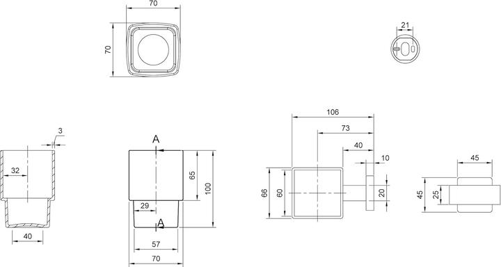 Actual product image Villeroy & Boch Elements - Striking glass holder, 99 x 123 x 100 mm