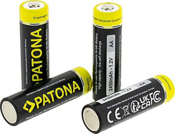 Image du produit Patona Batterie 4x Mignon AA 2450mAh NiMH (4 pcs, AA, 2450 mAh)