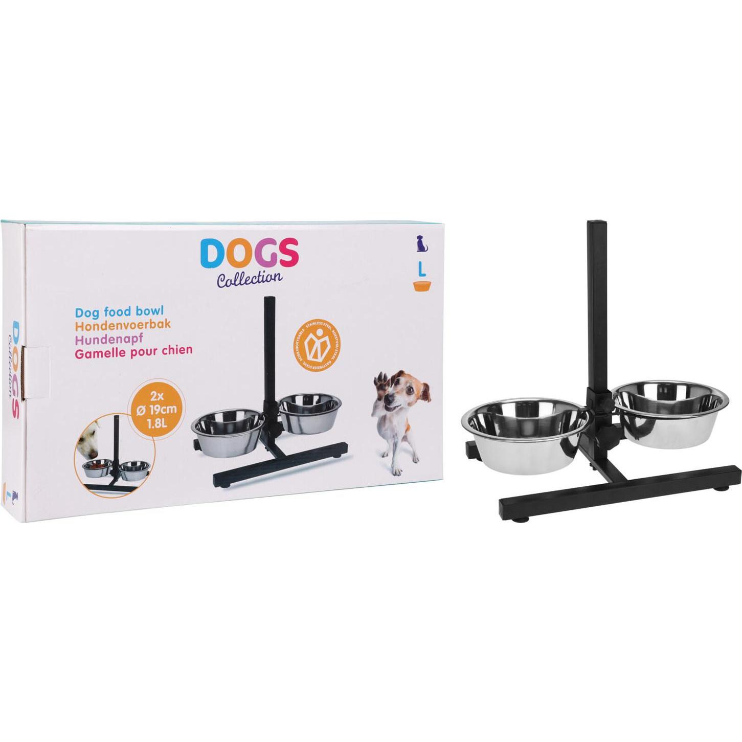 Thumbnail - Mojawo Hundenapf / Fressnapf / Futternapf Ø 19cm Höhenverstellbar Edelstahl (1.80 l), Futternapf