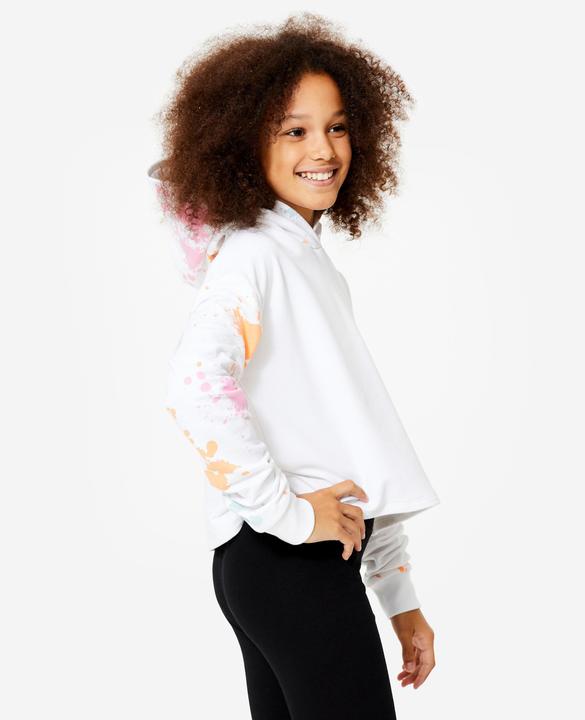 Produktbild Starever Tanz-Sweatshirt Mädchen Modern Jazz Dance Crop Top mit Kapuze - weiss (122)