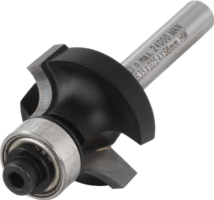 Produktbild wolfcraft 1 Abrundfräser HM S=8mm ø25,4x11,8mm