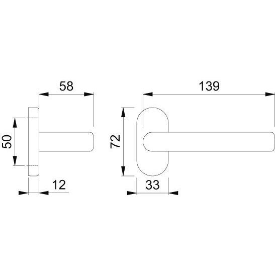 Thumbnail - Magni, Türgriff + Fenstergriff, Hoppe PT-Ros.-Grt.o.Schl.Ros E1313G/55 HG,F69,8mm (Türgriff)