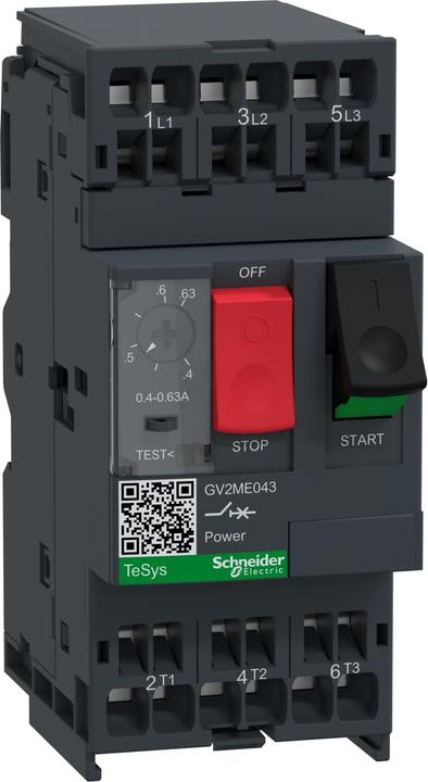 Produktbild Schneider Electric Motorschutzschalter, 3p, 0,4-0,63A, GV2ME043