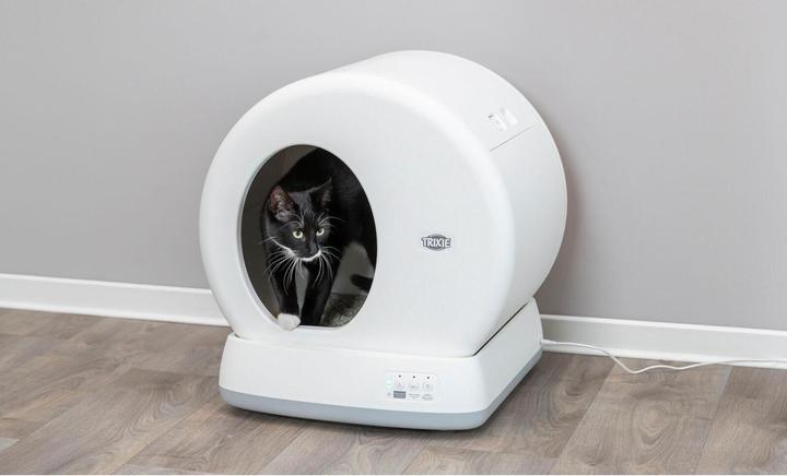 Productafbeelding Trixie Zelfreinigende kattenbak, 53 × 55,5 × 52 cm, Wit (Zelfreinigende kattenbak)