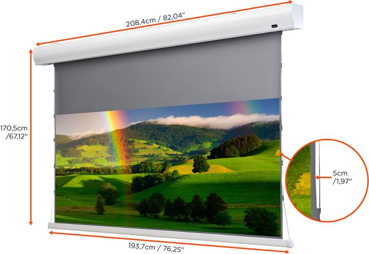 Image du produit Celexon Écran motorisé HomeCinema Tension 177 x 99 cm, 80 - Dynamic Slate ALR (80", 16:9)