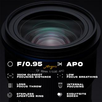 Image du produit Venus Optic Focale fixe Argus 33 mm F/0.95 CF APO (Sony E, APS-C / DX)