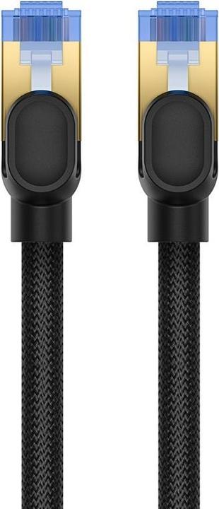 Produktbild Baseus Braided network cable cat.7 Ethernet RJ45, 10Gbps, 1m (black) (CAT7, 1 m)