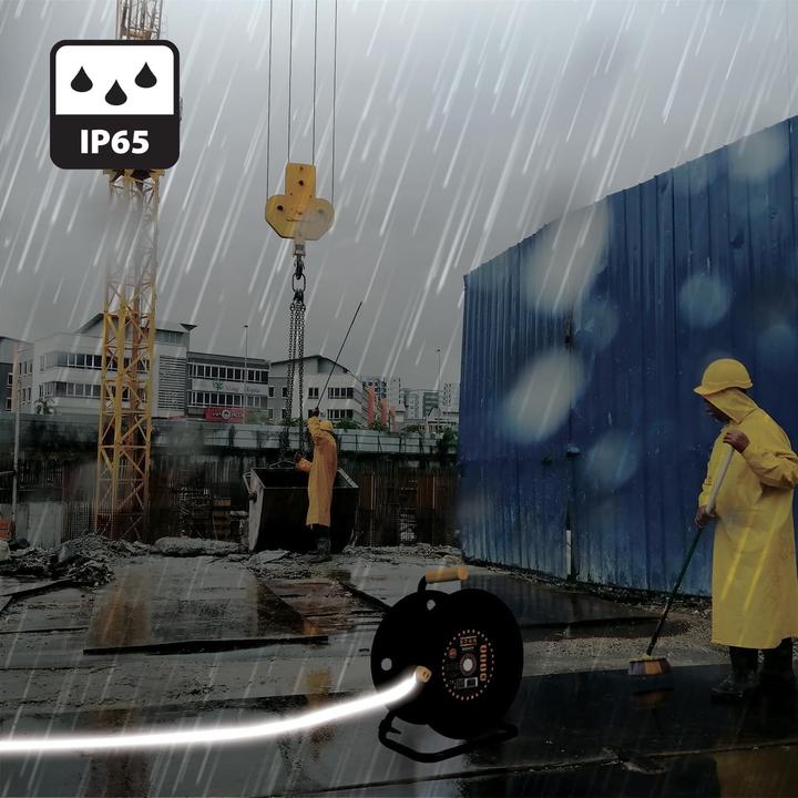 Immagine prodotto S.T.A.K Nastro LED IP65 25m 32000 lumen con avvolgitore, impermeabile per esterni (Luce del giorno, 2500 cm, Esterno)