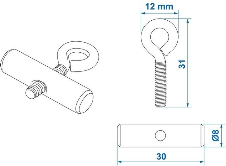 Produktbild ProPlus Endstopper für Kederschiene 2 Stück