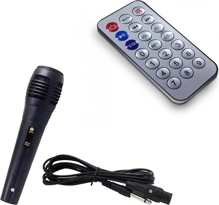 Actual product image Esperanza EP156 BT FM LED RGB KARAOKE speaker black 20W (5 h)