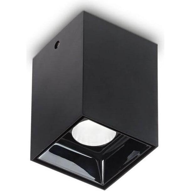 Ideal lux, Wandleuchte + Deckenleuchte, NITRO LED Deckenleuchte 10W Schwarz warmweiss 206042 (1100 lm)