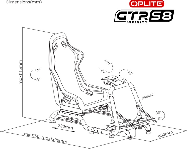 Actual product image Oplite GTR S8 Infinity Cockpit