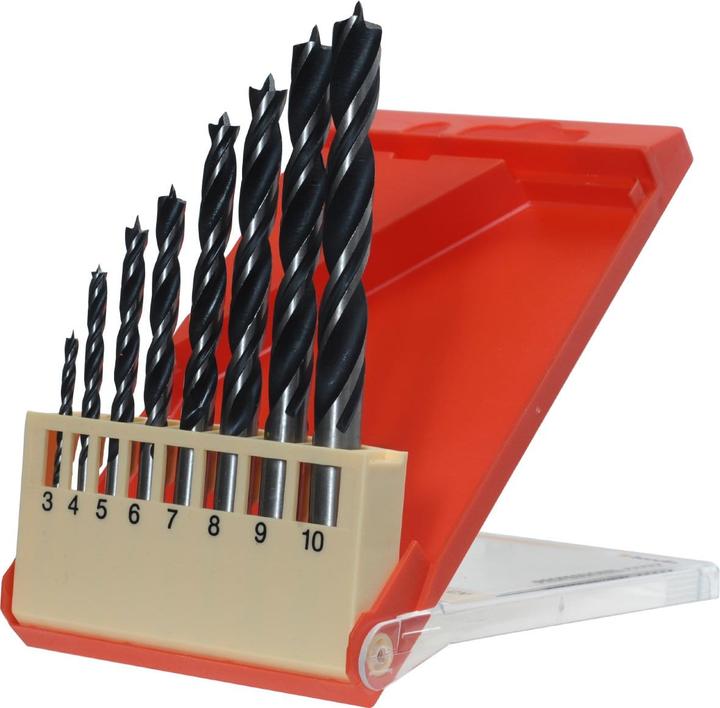 Immagine prodotto kwb Set di trapani per legno (3 mm, 4 mm, 5 mm, 6 mm, 7 mm, 8 mm, 9 mm, 10 mm)