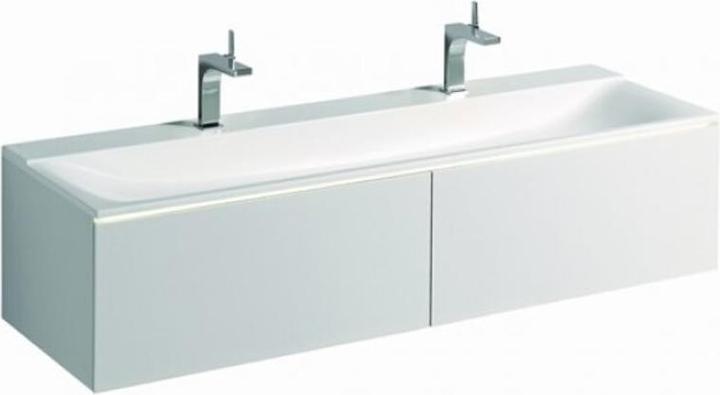 Actual product image Geberit Lavabo Keramag Xeno 2, con 2 fori per rubinetto e senza sfioratore, 160x48cm, bianco, 500279001 (1730 mm, 345 mm)