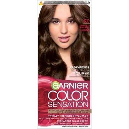 Garnier, Tinta, Color Sensation Creme farba do włosów 5.0 Świetlisty Jasny Brąz (5,0 Świetlisty Jasny Brąz)