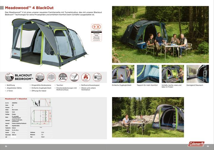 Immagine prodotto Coleman Meadowood 4 (Tenda a tunnel, 15.70 kg, 4 persone)