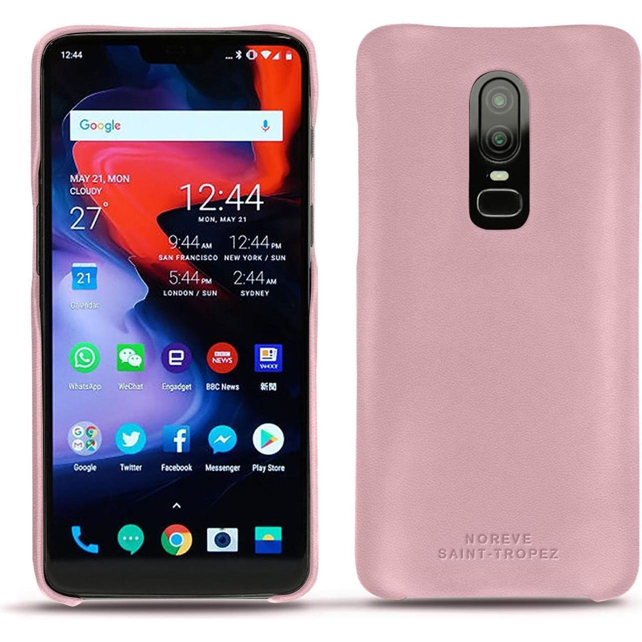 Noreve Lederschutzhülle (OnePlus 6), Smartphone Hülle, Rosa