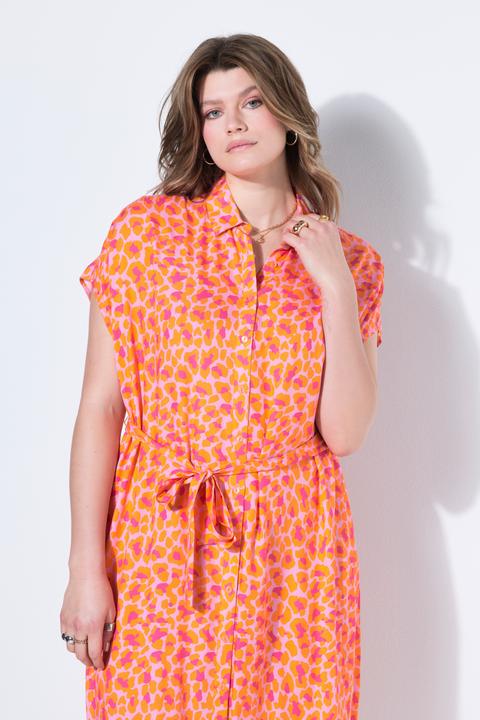 Produktbild Studio Untold Midikleid, oversized, Color-Leo, Bindegürtel (48)