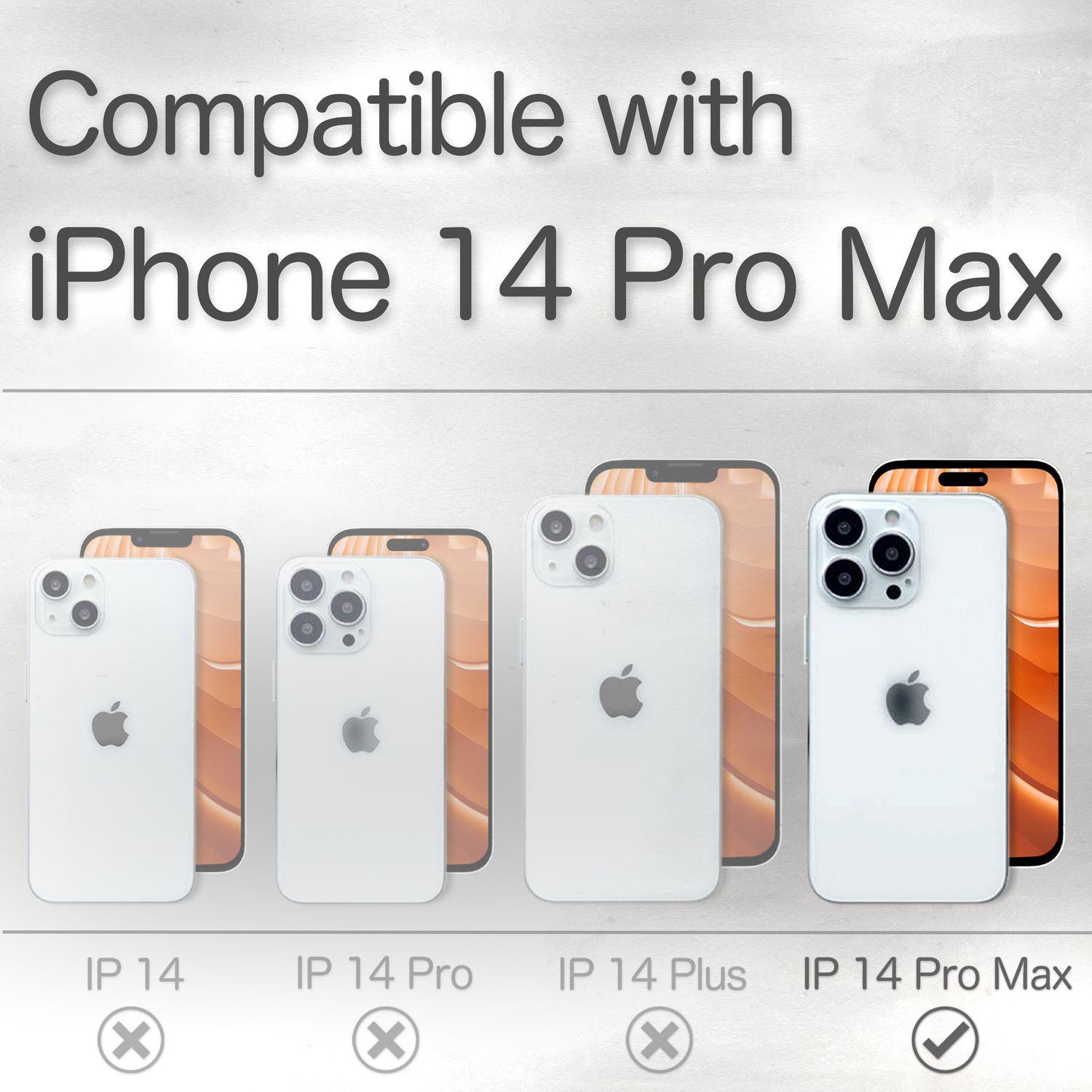 Thumbnail - Nalia Echt-Leder Flipcase (Apple iPhone 14 Pro Max), Smartphone Hülle, Braun