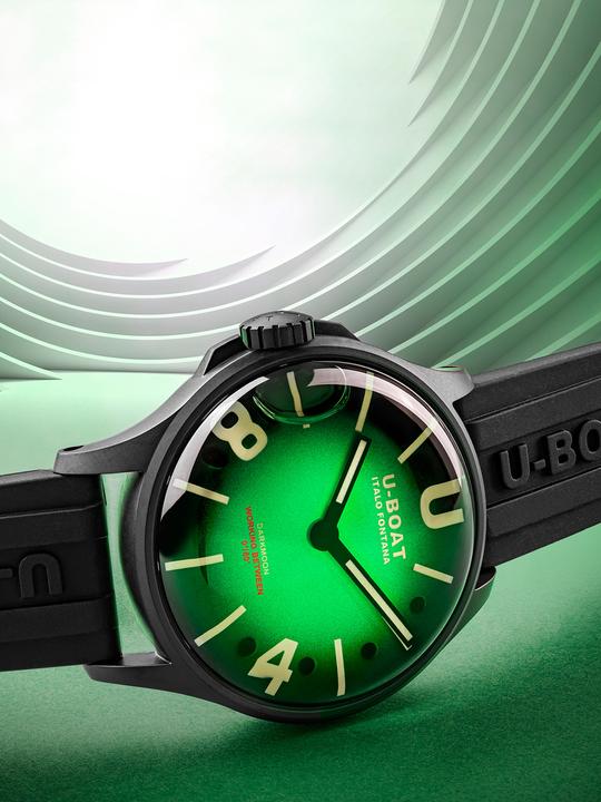 Produktbild U-Boat 9503 Darkmoon Green PVD Soleil Herrenuhr 40mm 5ATM (Analoguhr, 40 mm)