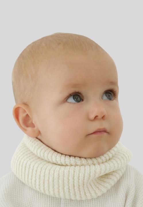 Immagine prodotto Maxte Mädchen Winter-Schlauchschal – 100% Extra Feine Merinowolle Vanilla