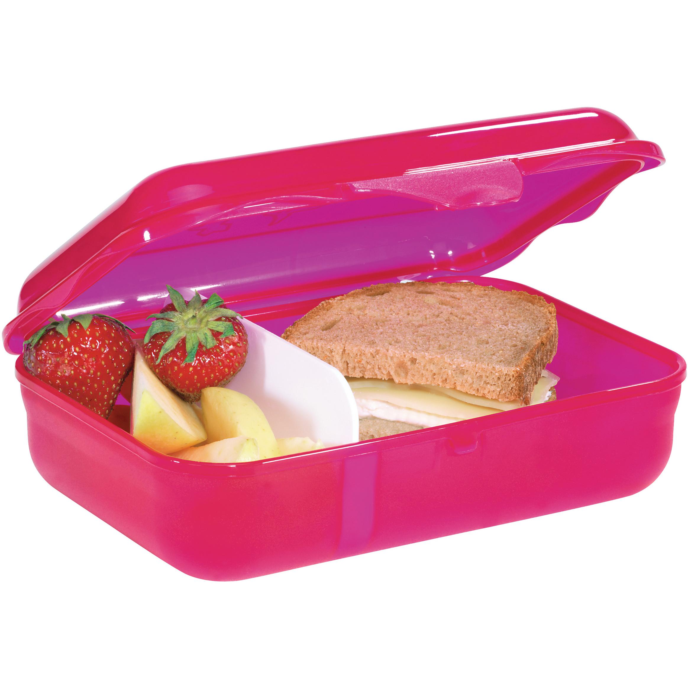 Thumbnail - Rotho Step by Step Brotzeitbox mit Klickverschluss, spülmaschinengeeignet, Lunchbox, Rosa