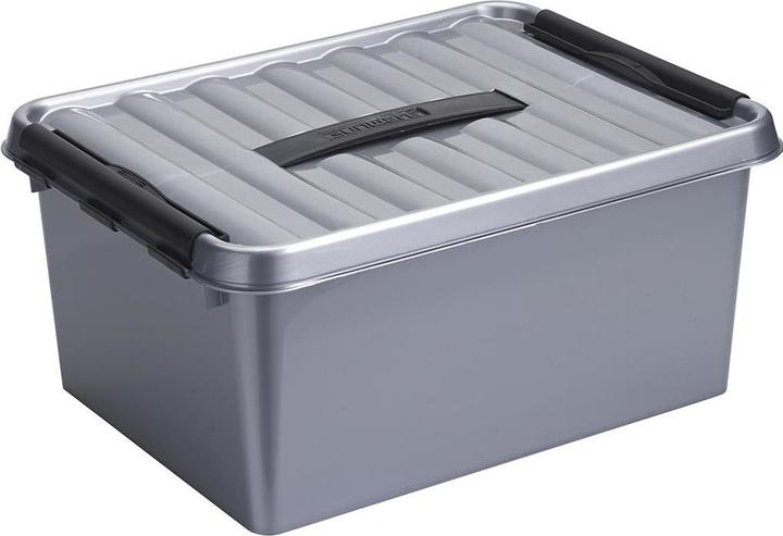Sunware Q-line storage box 15L metal-coloured black (30 x 40 x 18 cm, 15 l)