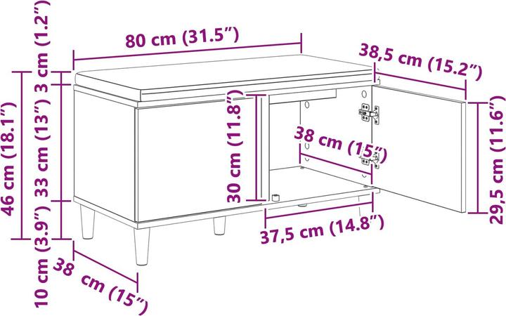 Produktbild vidaXL Moderne Sitzgelegenheiten (38 cm)