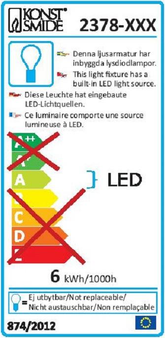 Label énergétique Konstsmide Chaîne de bières en plein air (14.50 m)