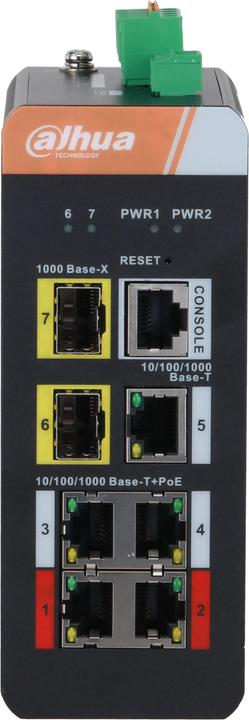 Produktbild Dahua DH-PFS4207-4GT-DP 7-Port Managed Industrial Gigabit Switch with 4-Port PoE (7 Ports)