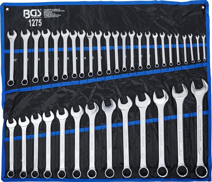 Actual product image BGS Combination spanner set (10 mm, 11 mm, 12 mm, 13 mm, 14 mm, 15 mm, 16 mm, 17 mm, 18 mm, 19 mm, 20 mm, 21 mm, 22 mm, 23 mm, 24 mm, 25 mm, 26 mm, 27 mm, 28 mm, 30 mm, 32 mm, 7 mm, 8 mm, 9 mm)