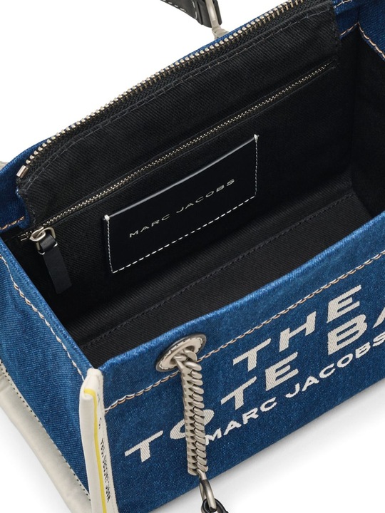 Produktbild Marc Jacobs the small tote in blue denim with embroidered logo