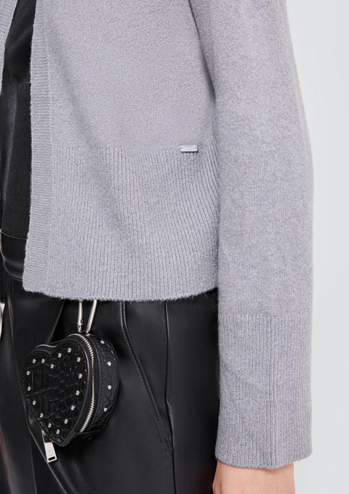 Produktbild s.Oliver Strickjacke Feinstrick-Cardigan mit breitem Bündchen (M)