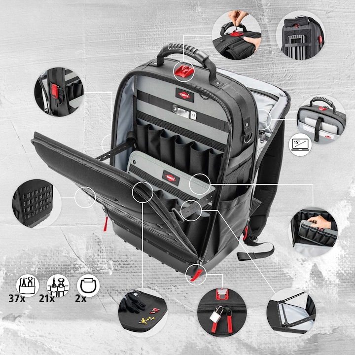 Actual product image Knipex Mudular X18 Tool backpack (1 pieces)