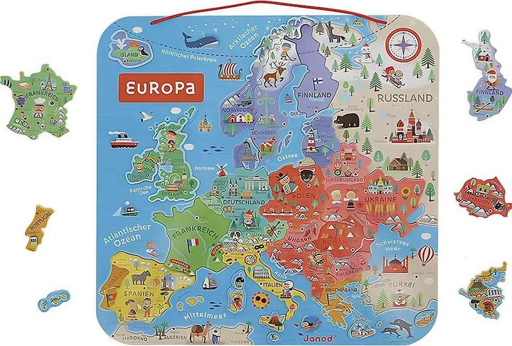 Immagine prodotto Janod Mappa magnetica Europa (40 pezzi)