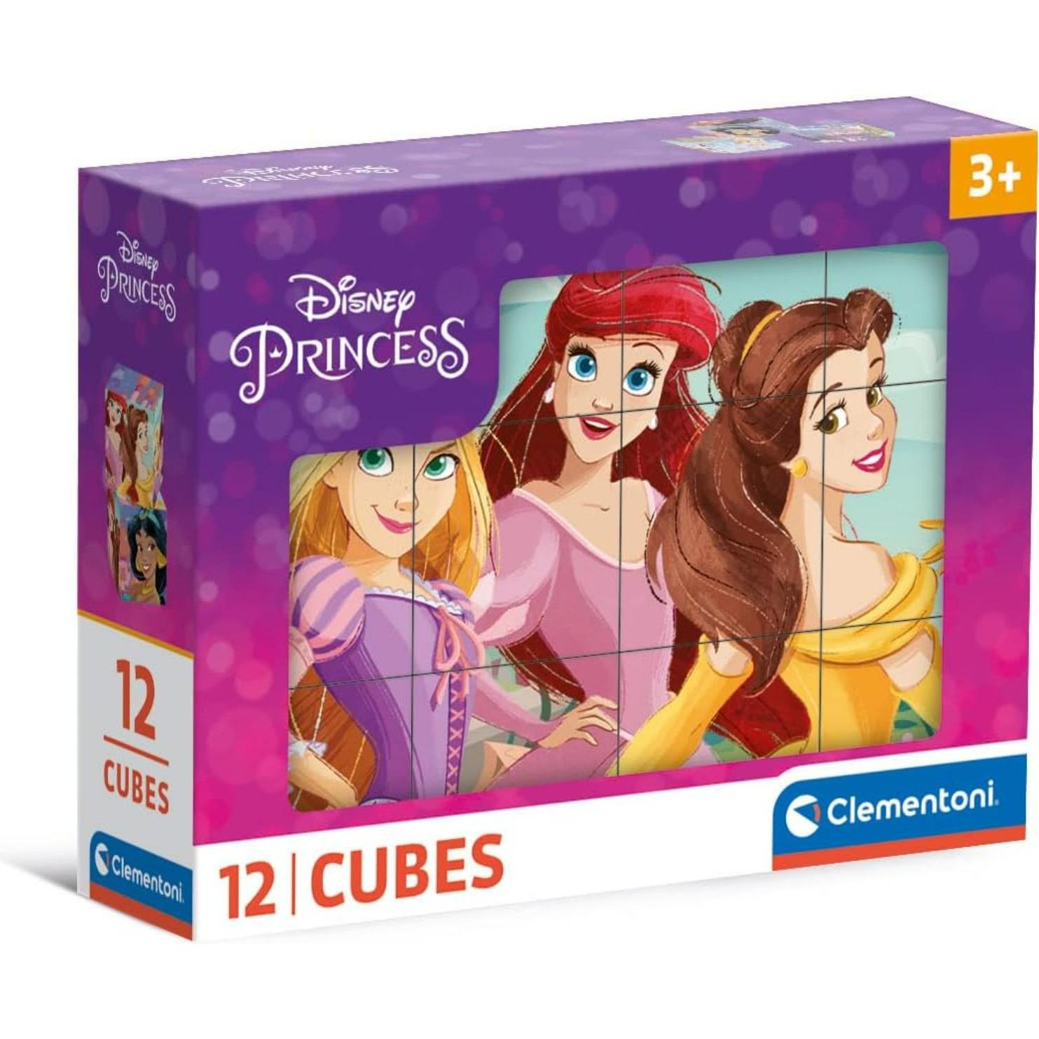 Clementoni Multicolore Puzzle A Forma Di Cubo Della Principessa (12 Pezzi)