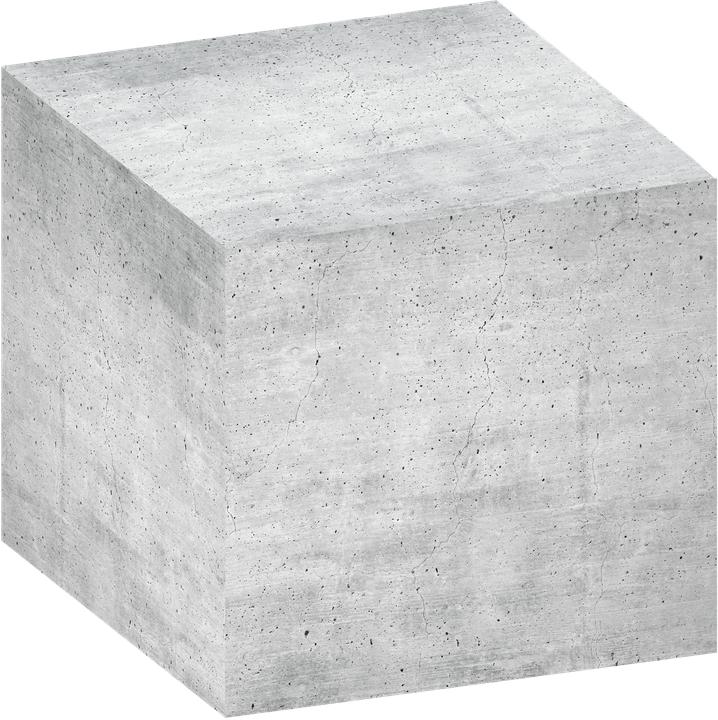 König & Ebhardt Concrete note cube grey 7.5 x 7.5 cm, approx. 700 sheets, 1 pack (75 x 75 mm)