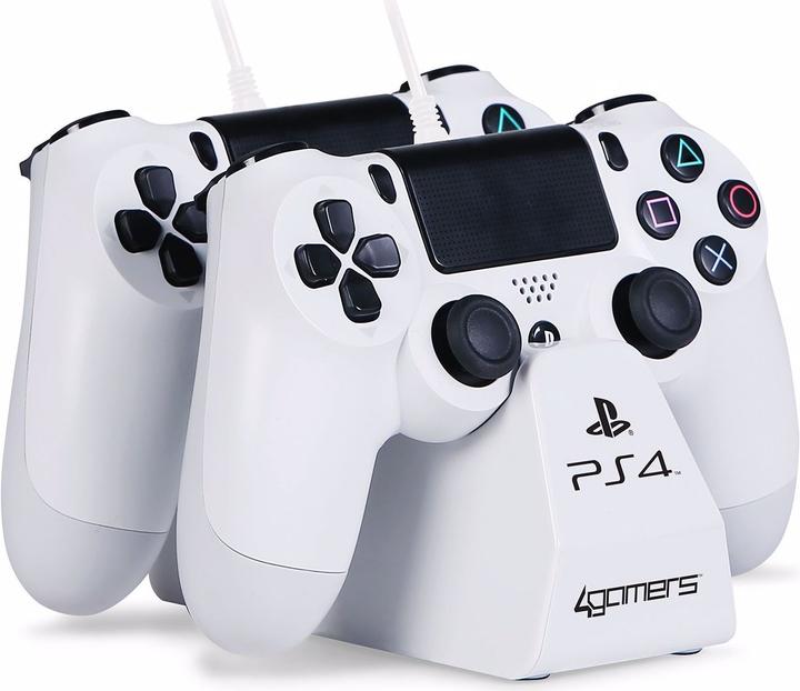 Immagine prodotto 4Gamers PS4 Dual Charge'n'Stand bianco (PS4)